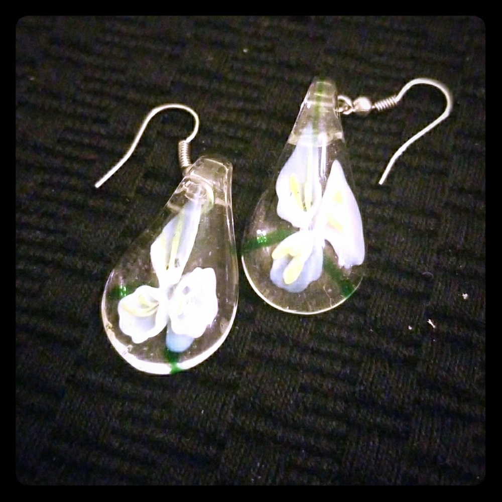 Blown glass earrings